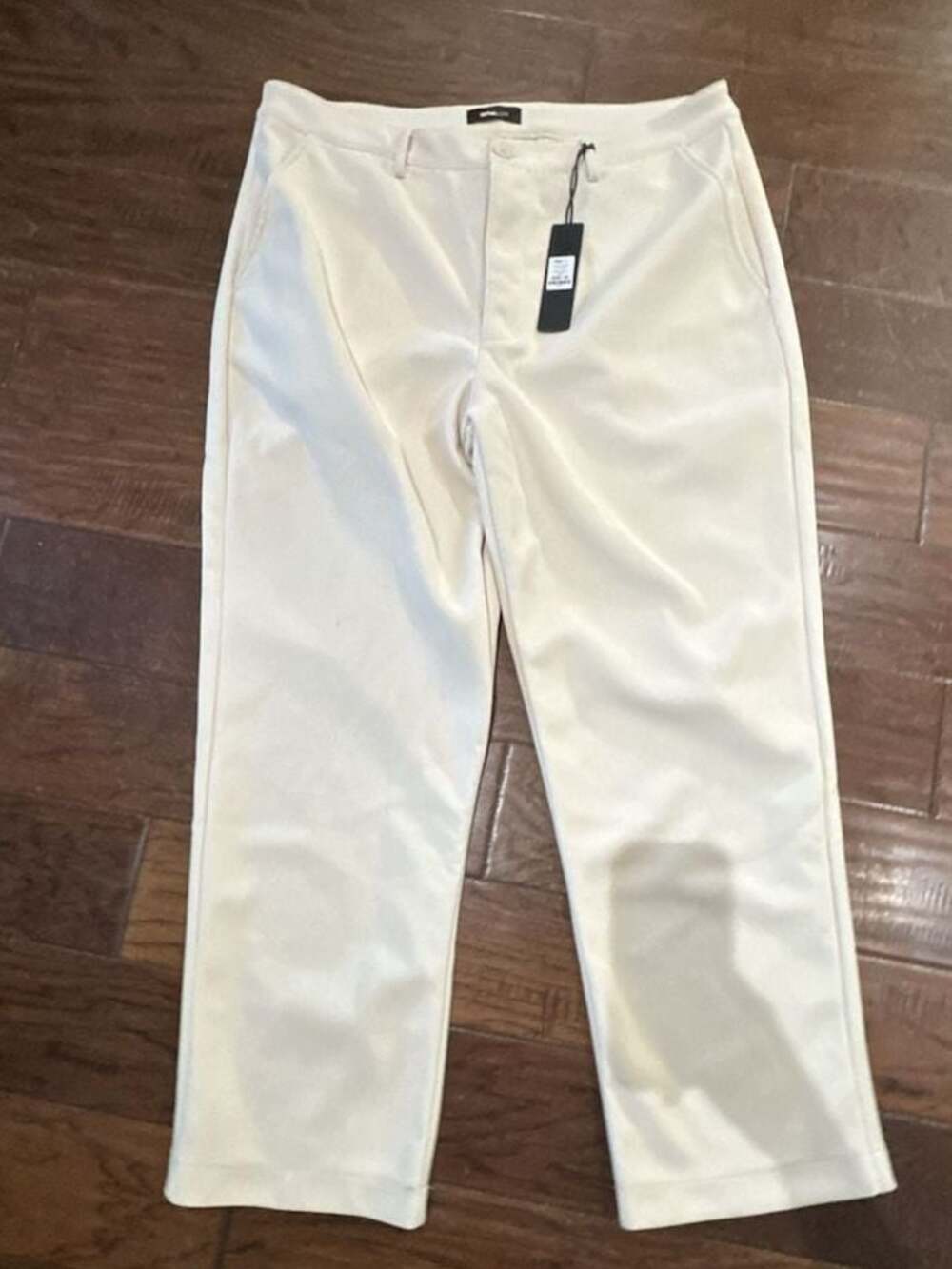 NOVAMEN Turner Straight Trousers Cream Size 38